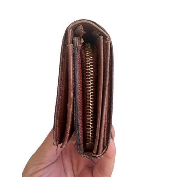 LOUIS VUITTON Porte Monnaie Brown Monogram Tresor Wallet - Picture 11 of 11